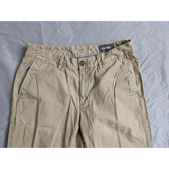 Bonobos Pants Khaki Chino Straight Leg 100% Cotton Slim Mens Size 29X32 - Picture 3 of 13